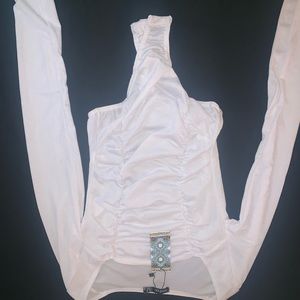 WHITE FRINGE LEOTARD